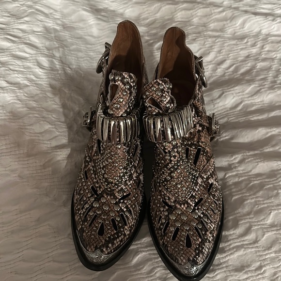 Jeffery Campbell snake skin studded booties - Picture 1 of 3